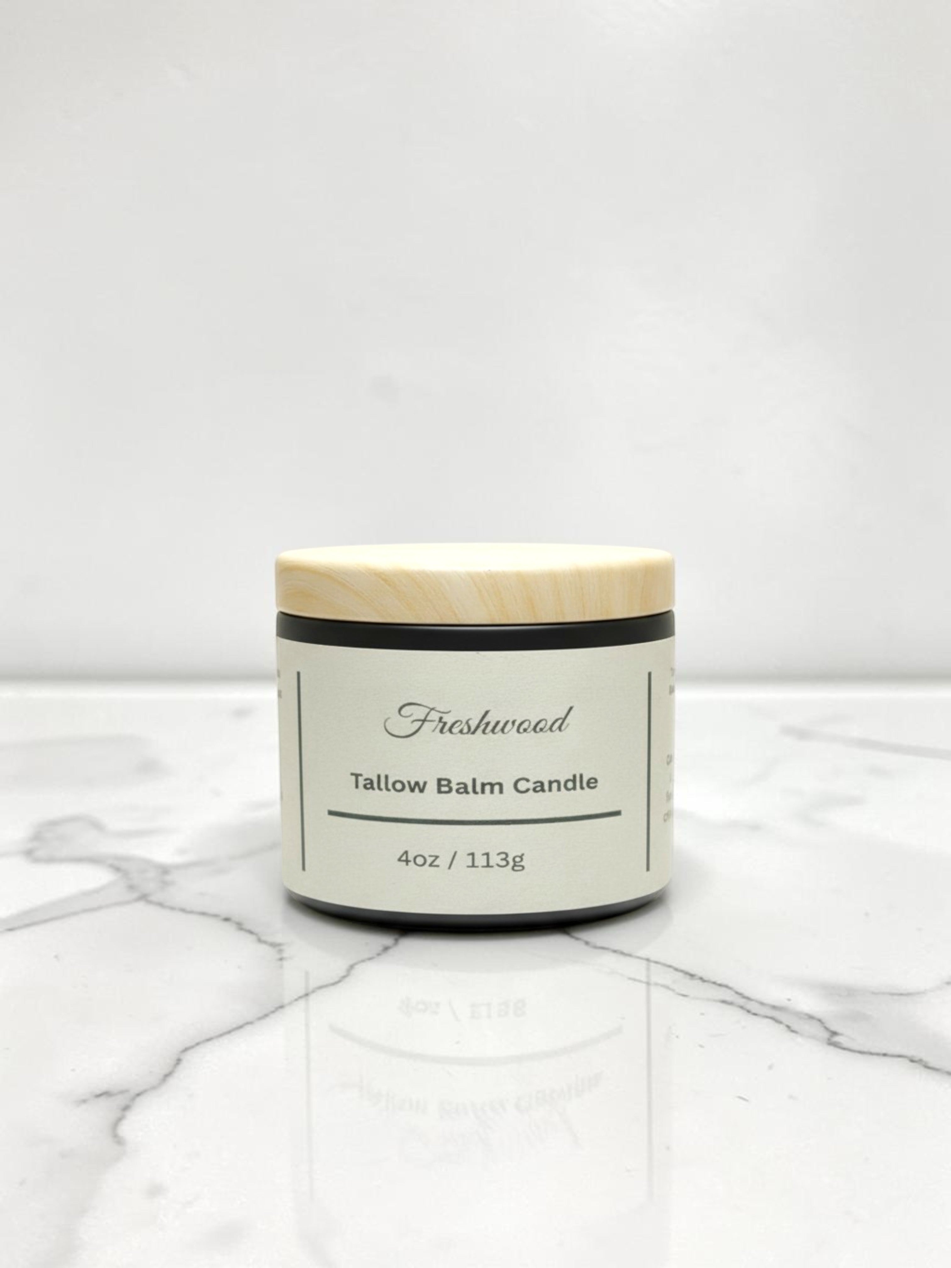Freshwood Tallow Balm 4oz Candle