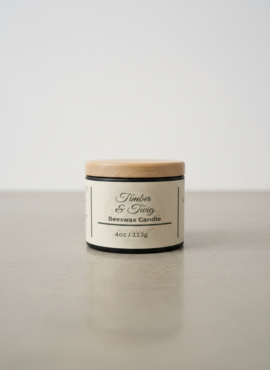 Timber & Twig 4oz Beeswax Candle