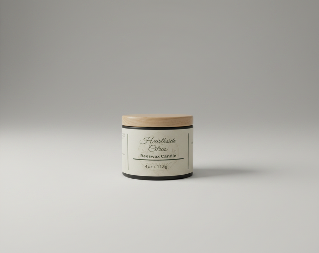 Hearthside Citrus 4oz Beeswax Candle