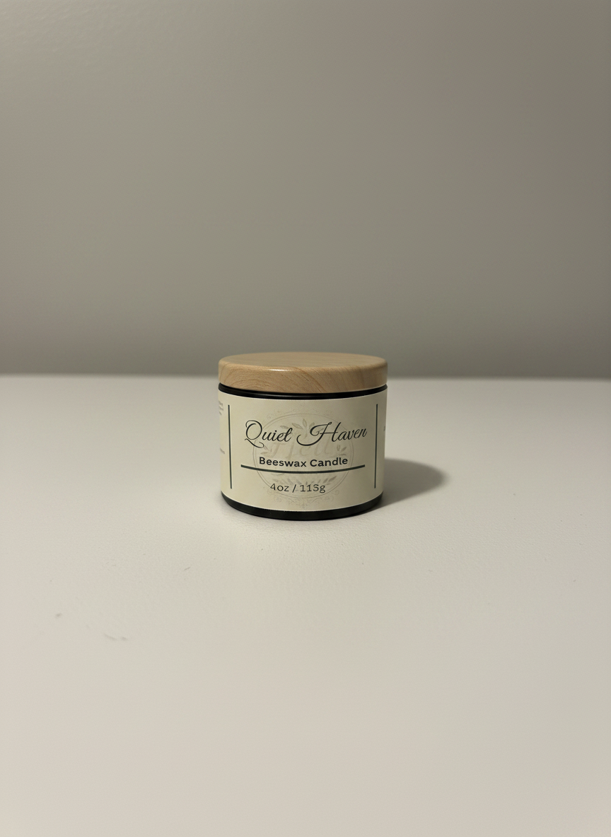 Quiet Haven 4oz Beeswax Candle