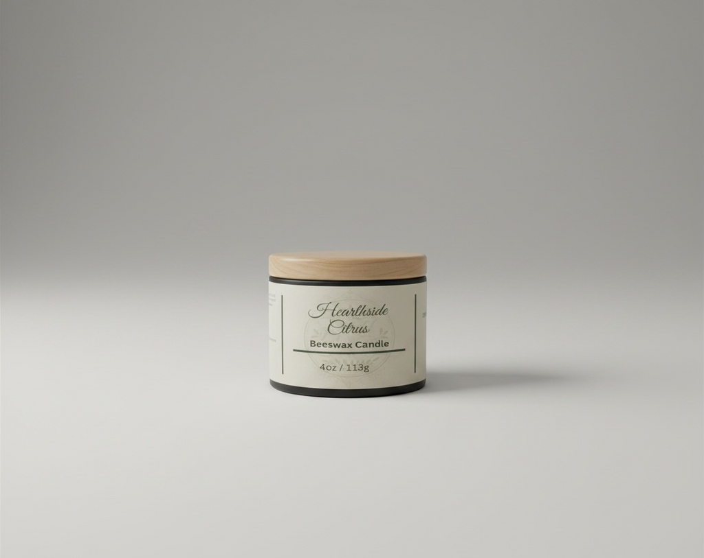 Hearthside Citrus 4oz Beeswax Candle